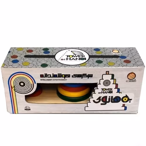 اسباب بازی فکری برج هانوی چوبی