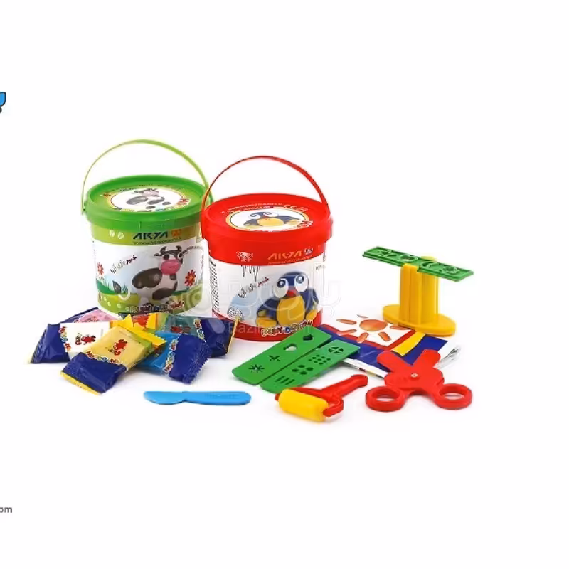 خمیر سطلی 6 رنگ پلمپ دار آریا 