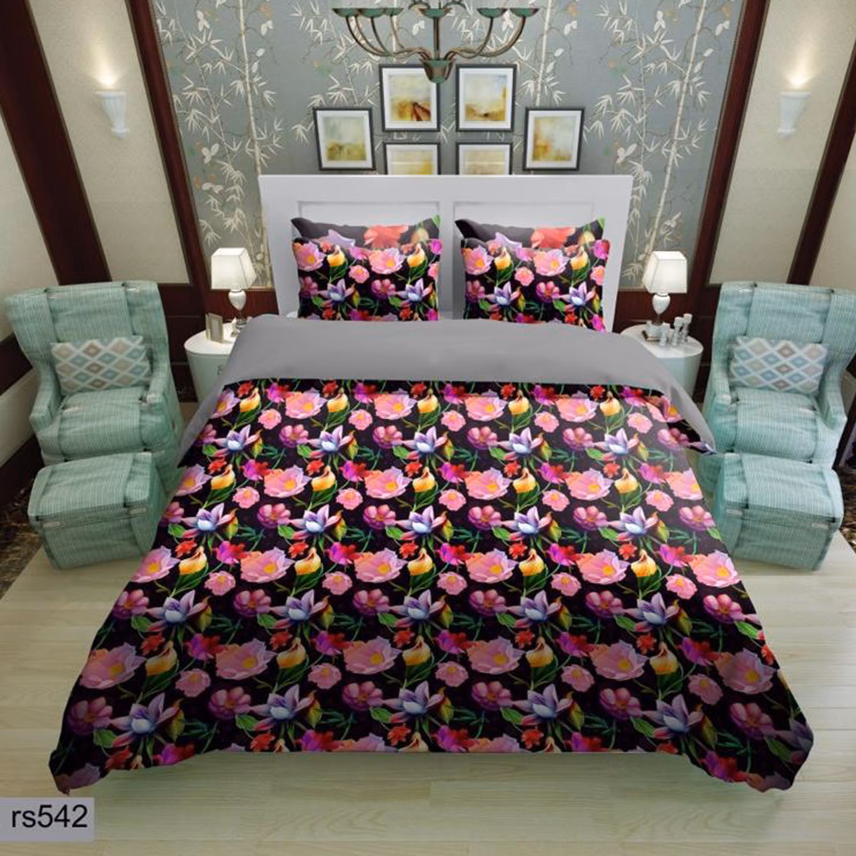 سرویس روتختی 1 نفره تنسل چاپی برندترک لند (Turk Land)  کد rs 542
