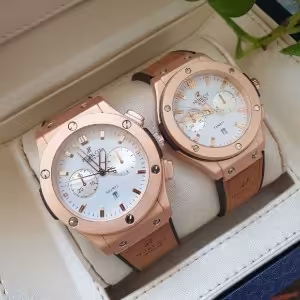 ساعت مچی ست مردانه و زنانه هابلوت رنگبندی رزگلد hublot