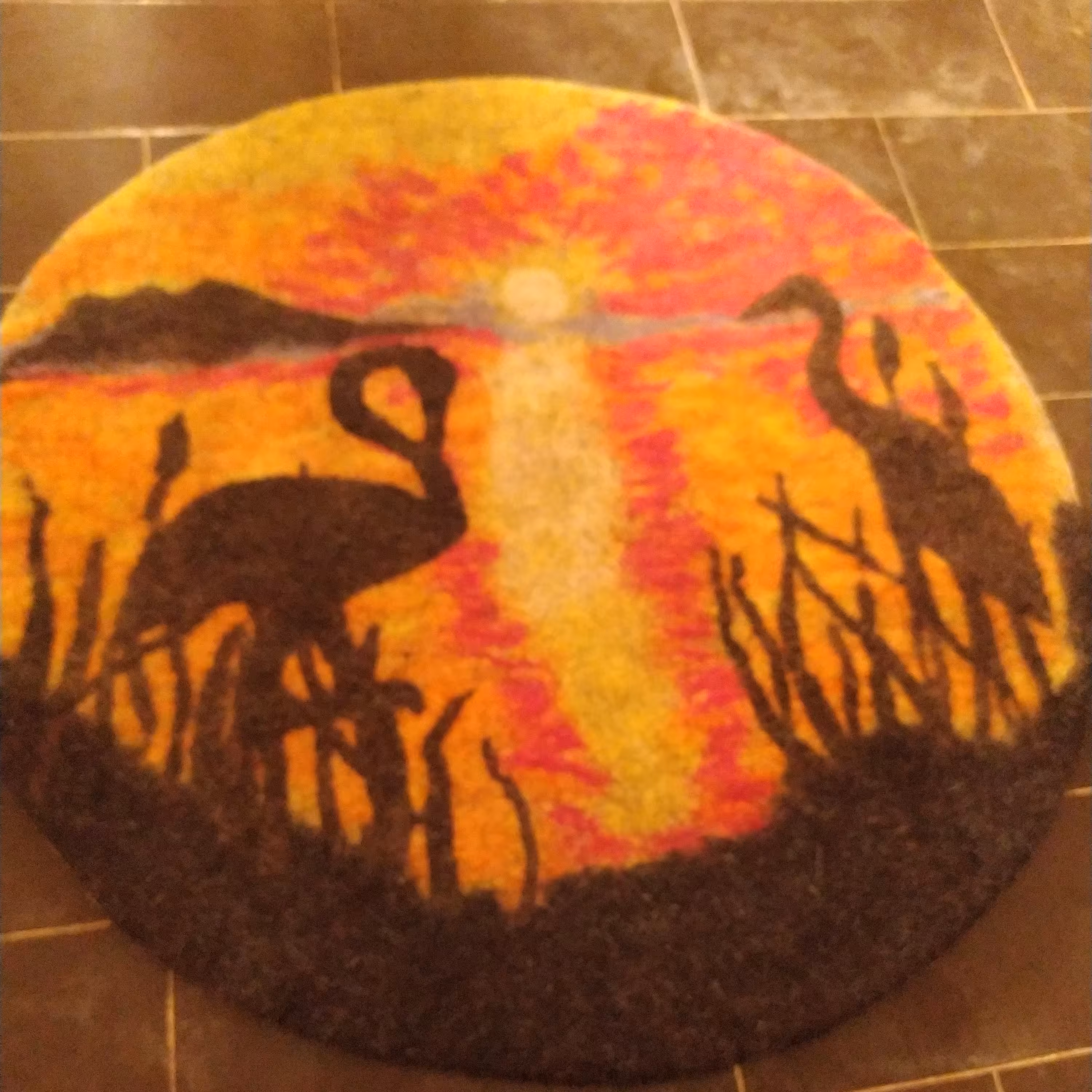 نمد طرح مرداب و لک لک 