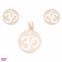 نیم ست طلا 18 عیار زنانه شمیم گلد گالری طرح ام کد SG569