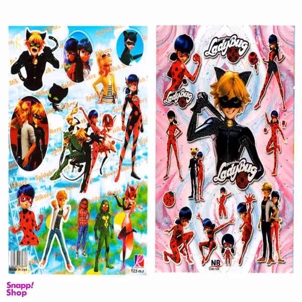 برچسب مدل دختر کفشدوزکی کد TTT123109 مجموعه 2 عددی