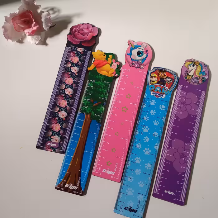 خط کش چوبی 15 سانت کلیپس در طرح های مختلف