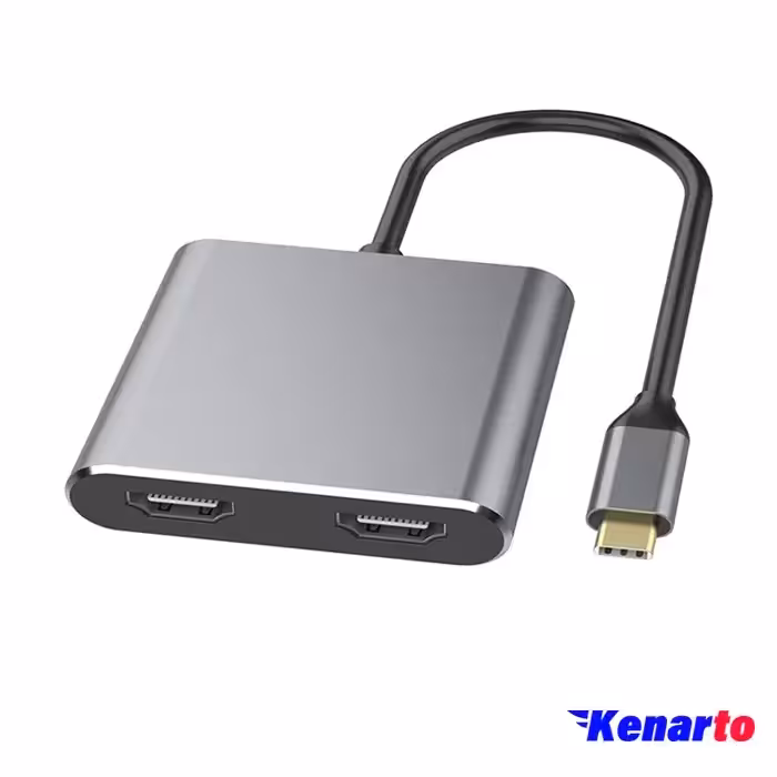 تبدیل USB-C به HDMI/USB 3.0 کی نت مدل K-COUC2HDU3