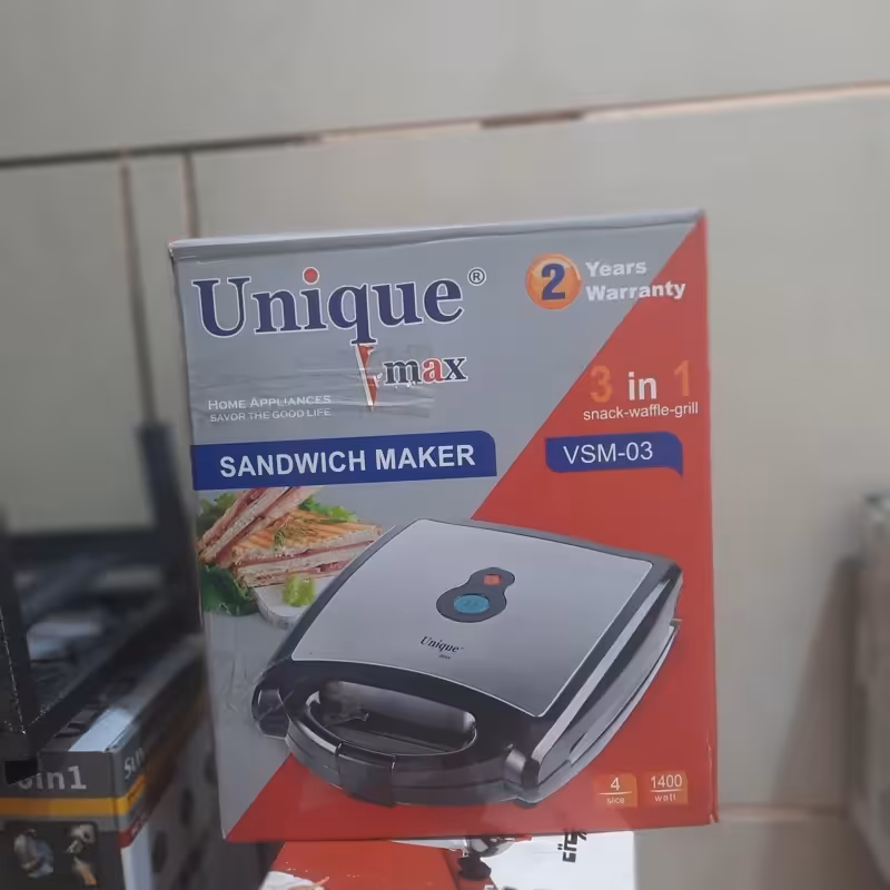 اسنک ساز و ساندویچ ساز3کاره یونیک مکس مدلVSM03
