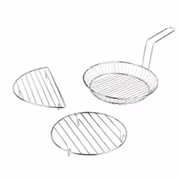 ست سه تکه توری بخار پز و سرخ کن استیل