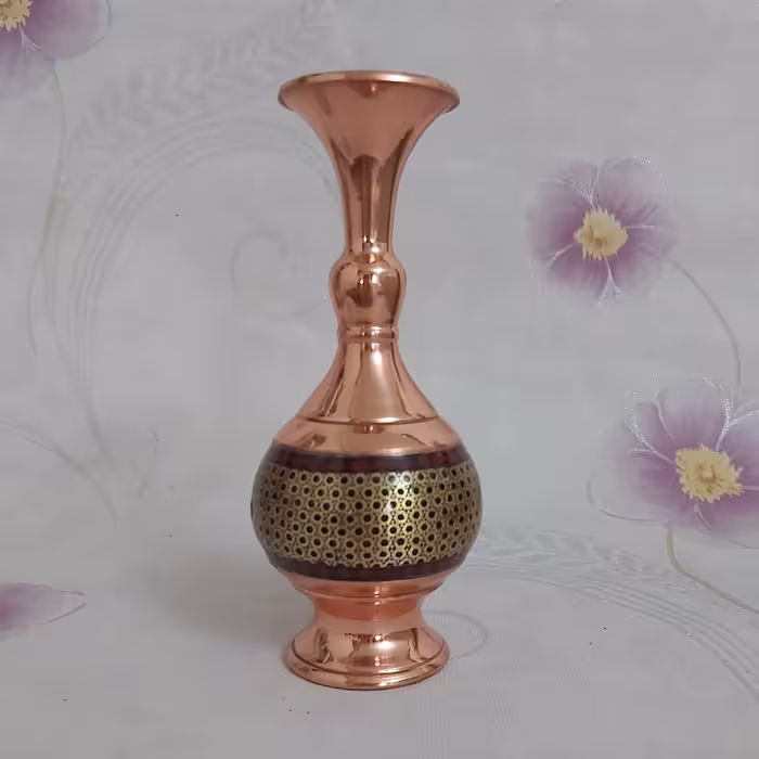 گلدان مدل فانتزی سیمی ارتفاع 17 سانت