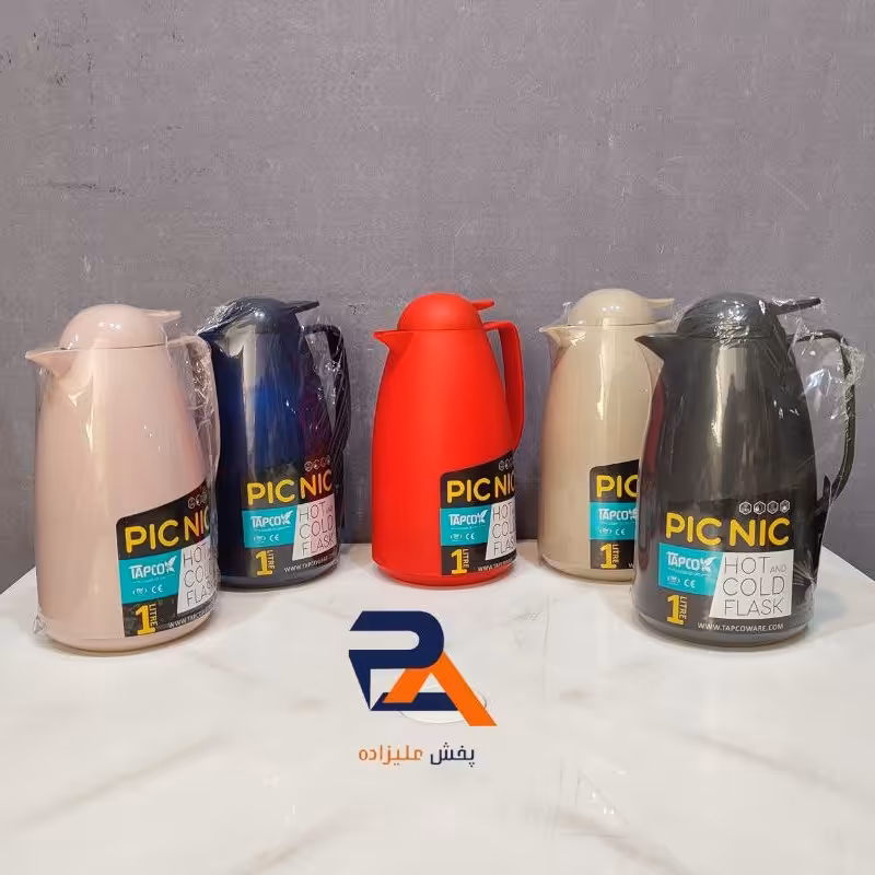 فلاکس پیک نیک 1 لیتری فلاسک کمپینگ فلاسک چایی برند تاپکو داری رنگ بندی متنوع