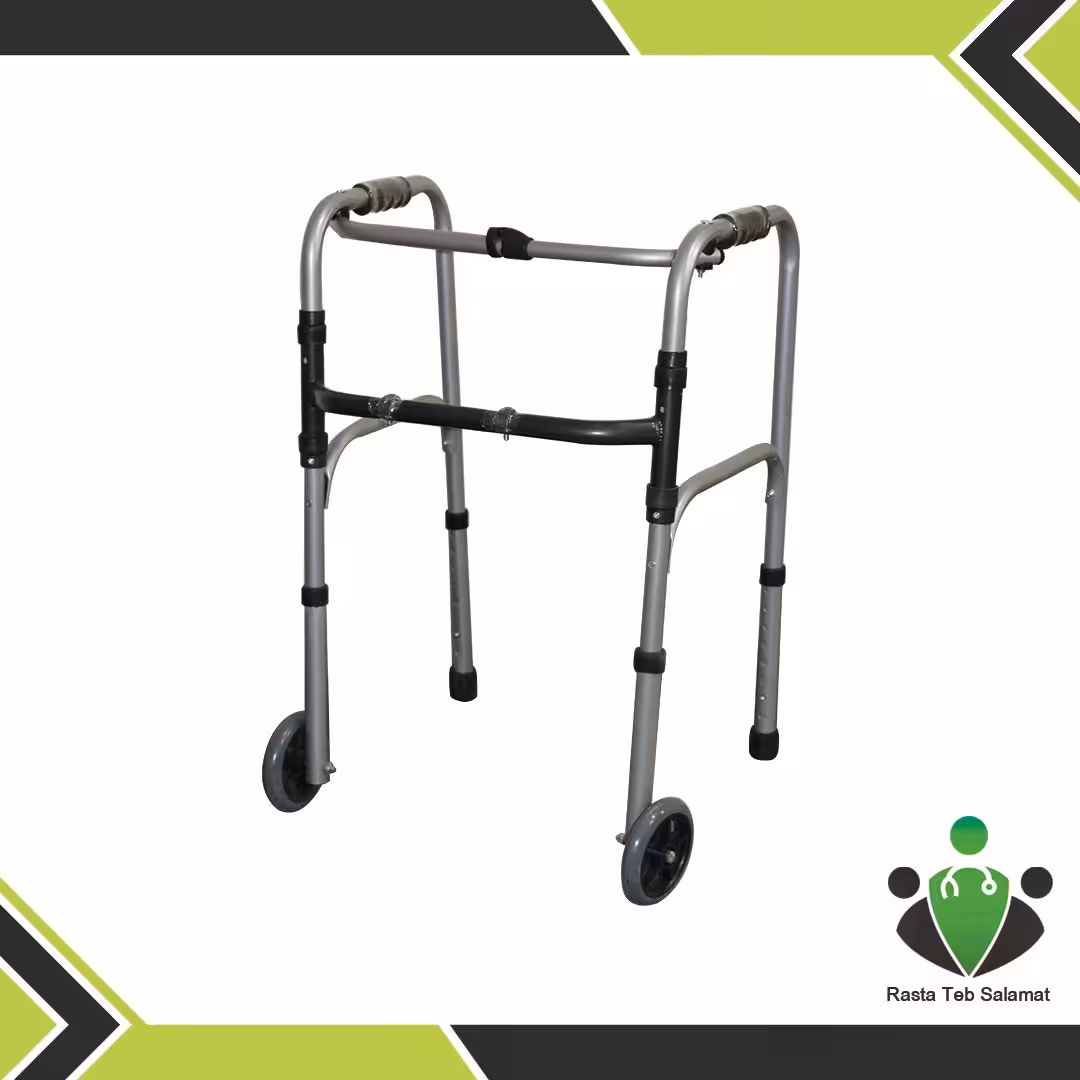 واکر حلزونی تاشو چرخ دار