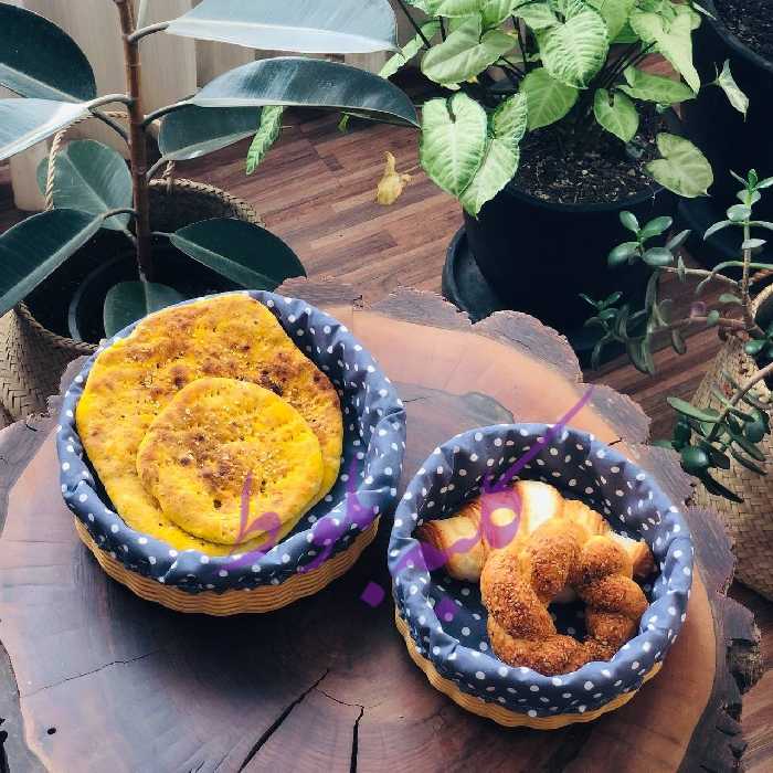 سبد نان وسبزی ارغوان مدل هانا مجموعه دو عددی 