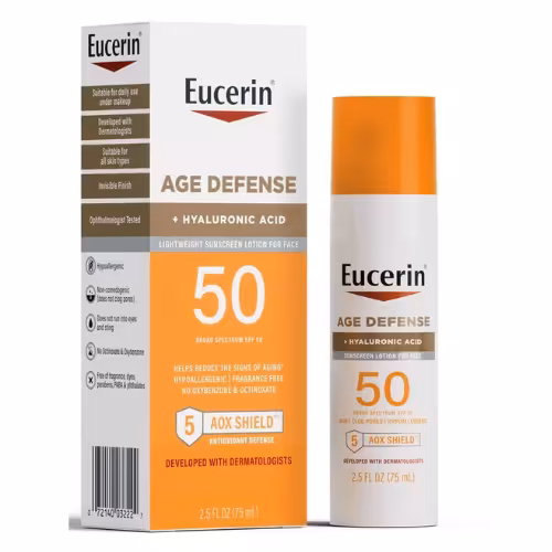 ضد آفتاب رنگی Age Defense SPF 50 اوسرین Eucerin حجم 75 میلی لیتر