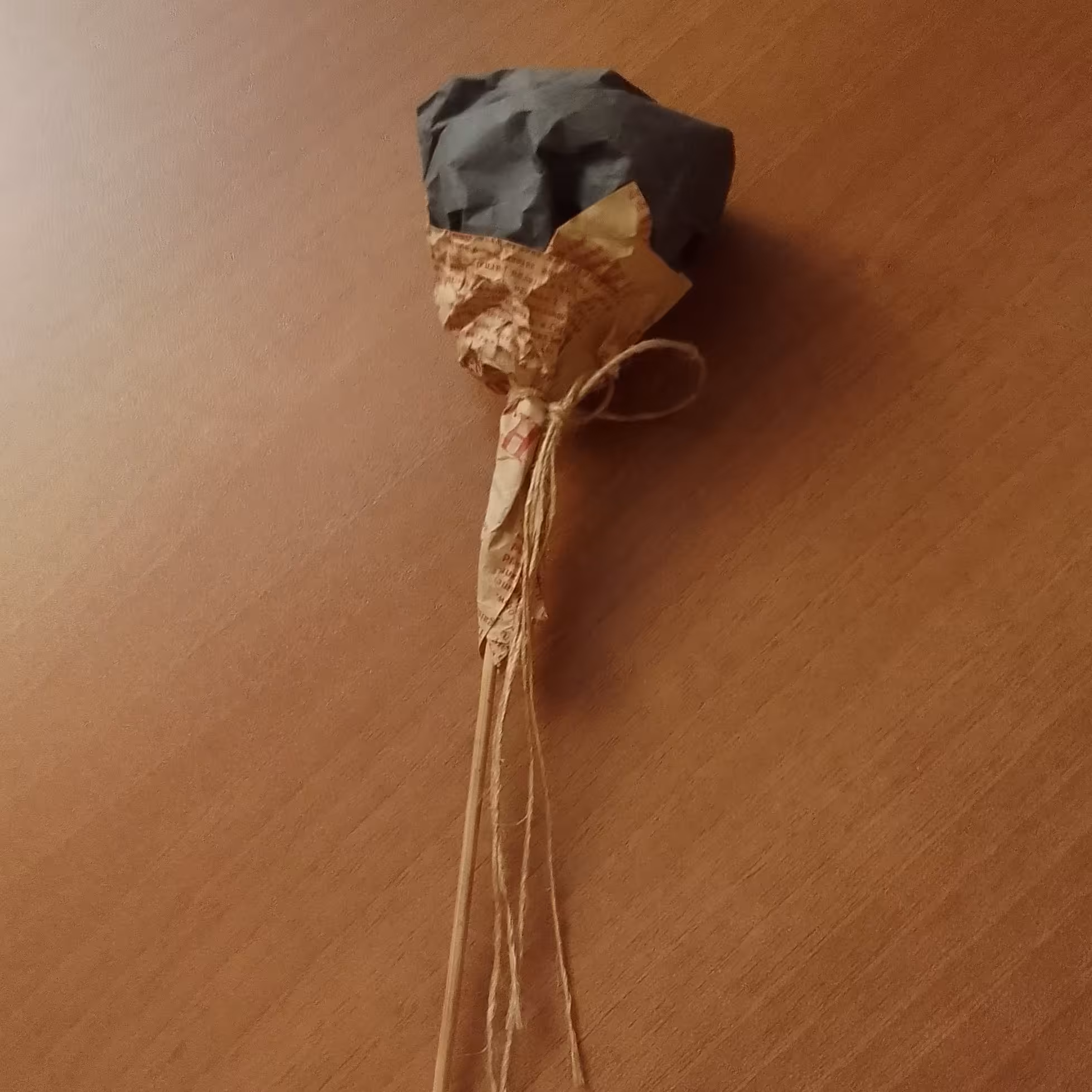 گل کاغذی مشکی ولنتاین تزئینی کادویی گل رز