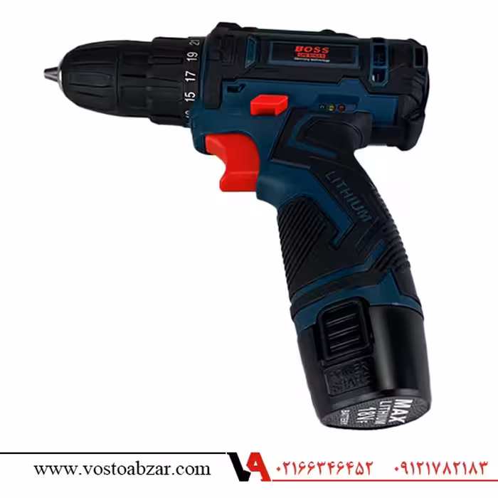 دریل شارزی 18 ولت تک باطری نشانگر دار باس با لوازم مدل BS181