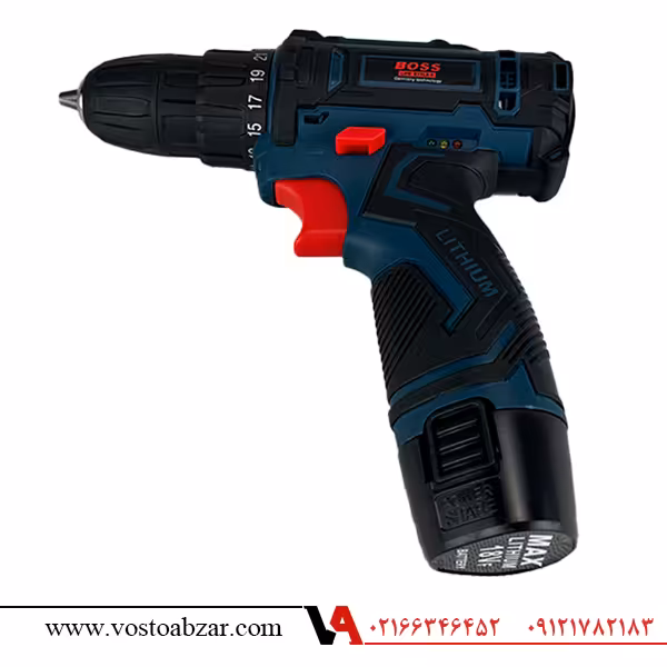 دریل شارزی 18 ولت تک باطری نشانگر دار باس با لوازم مدل BS181