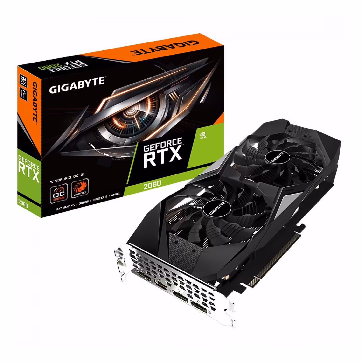 کارت گرافیک گیگابایت مدل GeForce RTX 2060 WINDFORCE 6G rev. 2.0