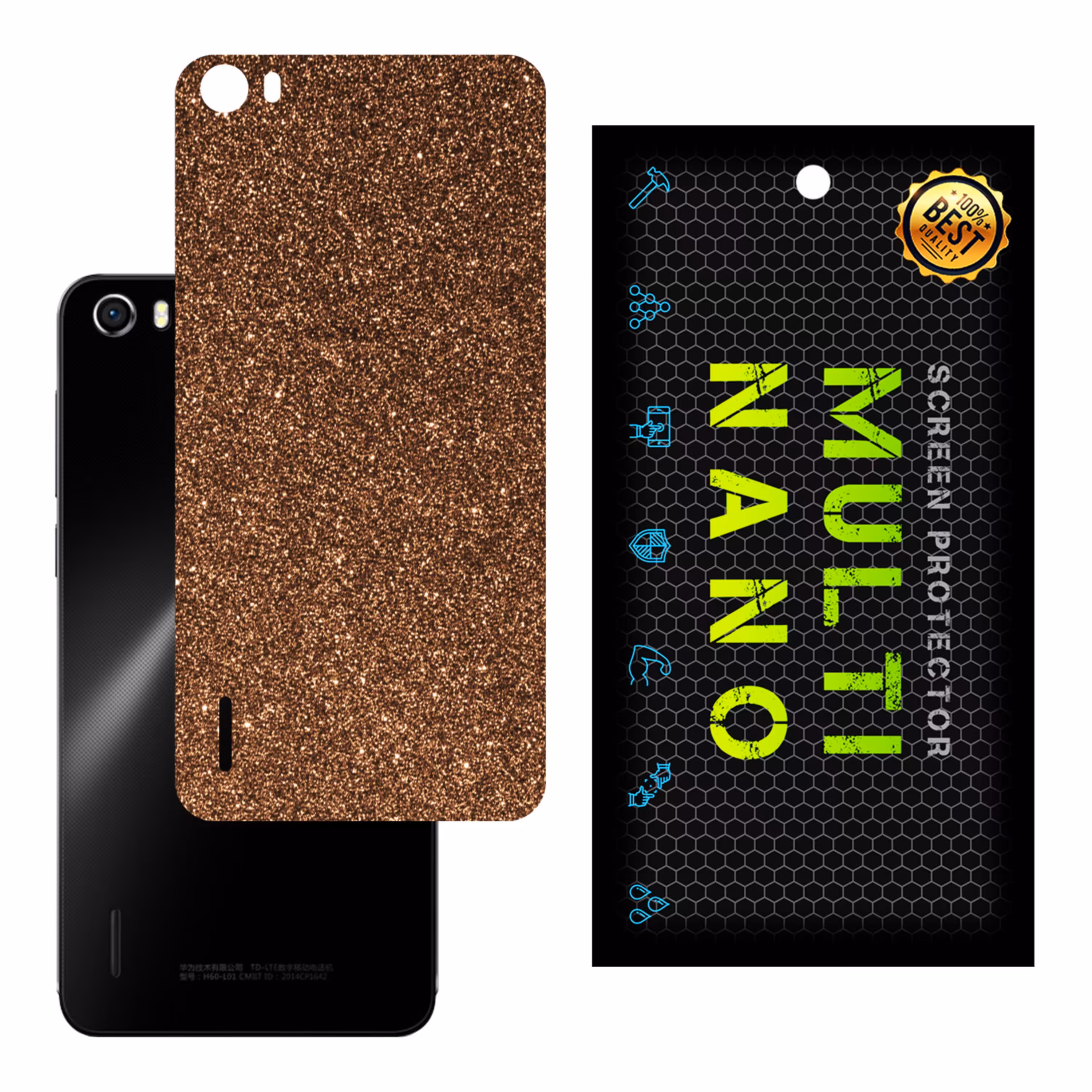 برچسب پوششی MultiNano مدل X-G1F-Bronze برای پشت موبایل هوآوی Honor 6