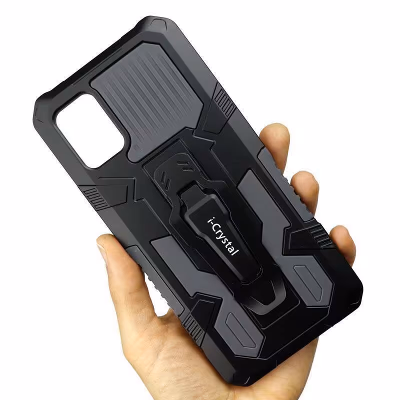 قاب ضد ضربه گوشی سامسونگ A71 مدل I-CRYSTAL - مشکی
