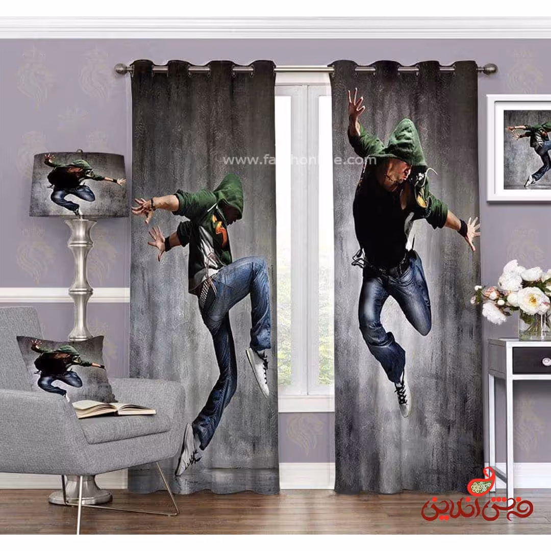 پرده طرح پسر ورزشکار کد 3602