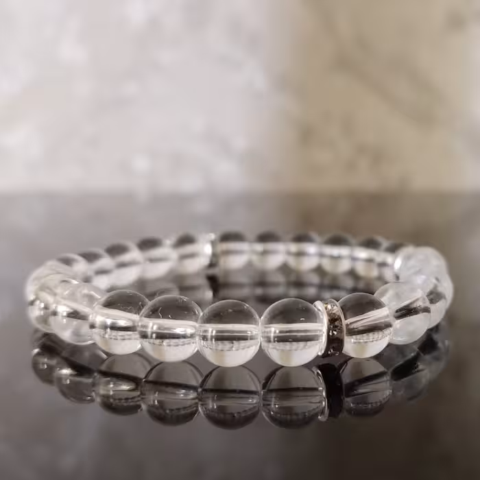 دستبند سنگ جید شفاف مردانه و زنانه ساده