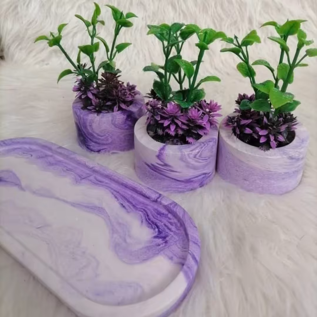 ست گلدان سنگی