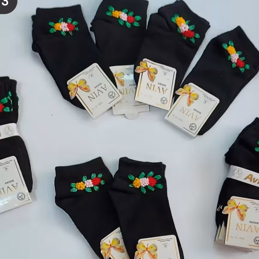 جوراب مچی روبان دوزی