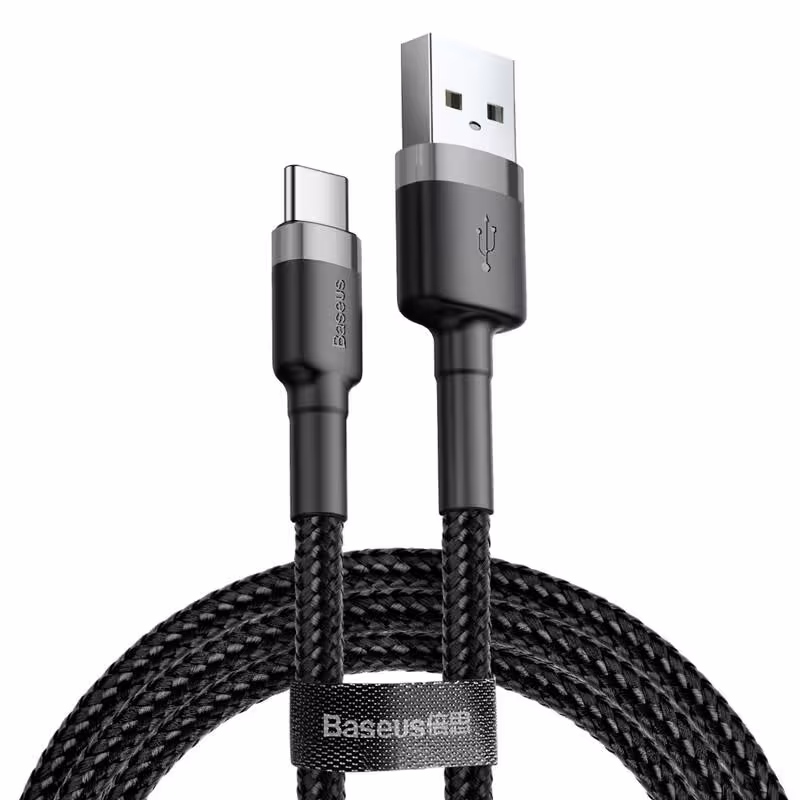 کابل شارژ و دیتا فست Type-C باسئوس مدل Cafule CATKLF-B 3A طول 1 مترBaseus Cafule CATKLF-B 3A Charging Cable Type-C, 1M