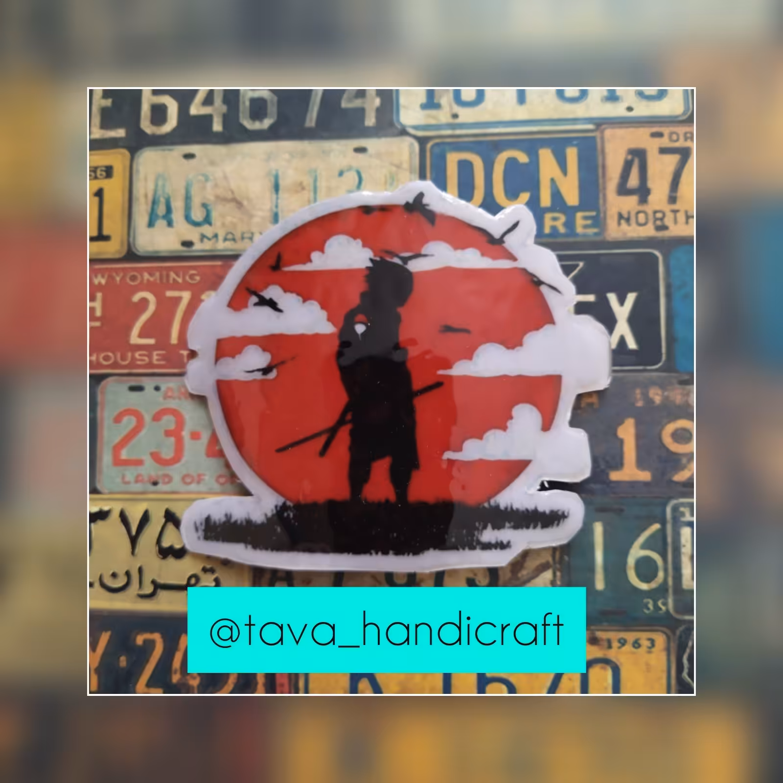 بوک مارک رزینی طرح ساسوکه از انیمه ناروتو