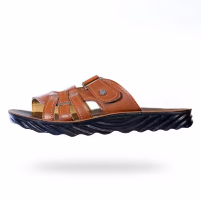 صندل پسرانه مدل کسری 106 شهپر (رنگ گردویی)