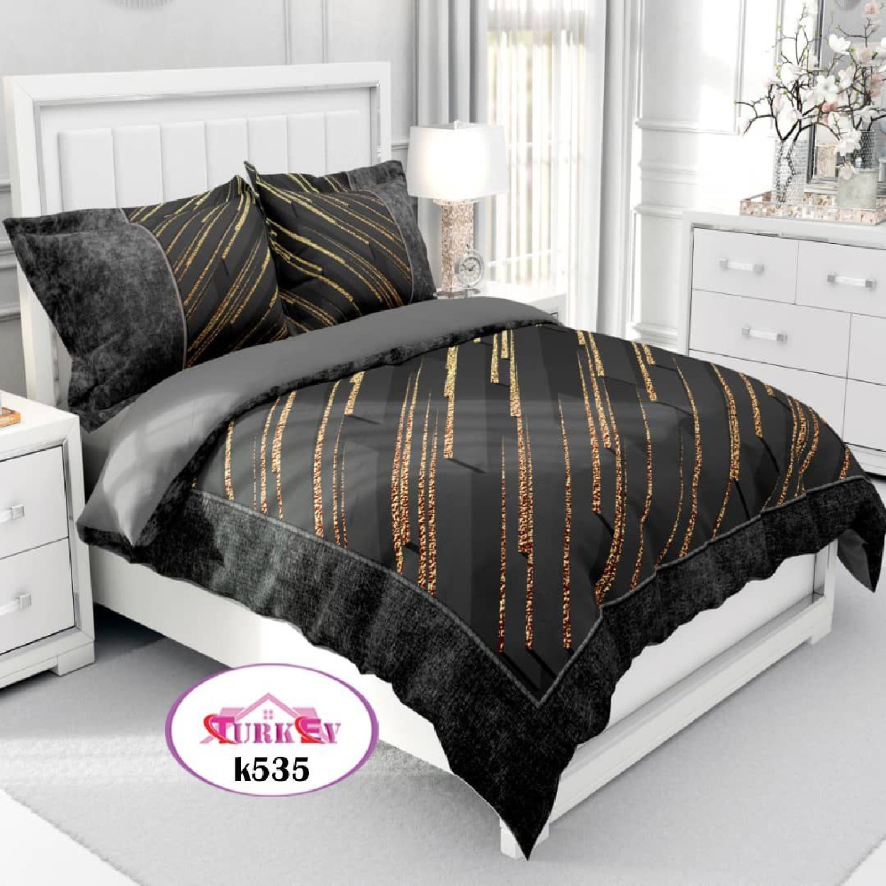 سرویس روتختی ترک إو turkev کد K-535 دونفره 6 تکه