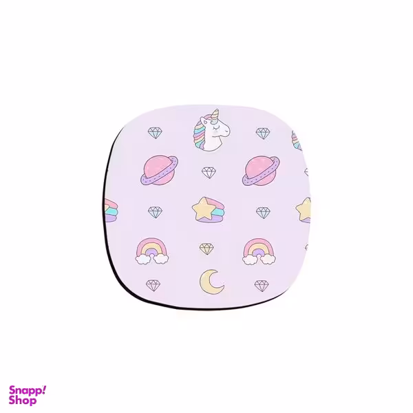 زیر لیوانی ترمه طراحان ایده مدل پترن تک‌ شاخ کد CFP1444 بسته 6 عددی