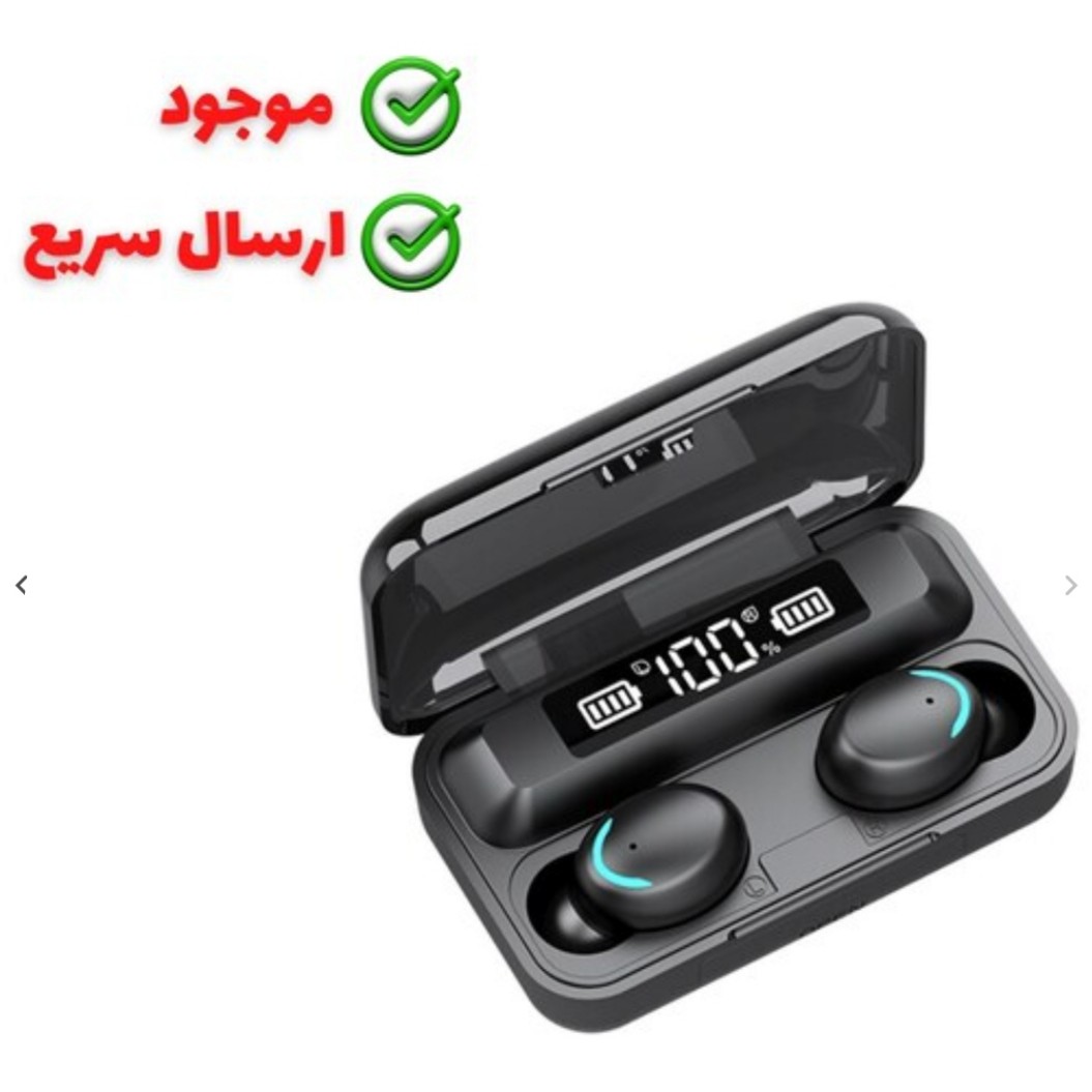 ایرپاد بی سیم هدفون و هندزفری مدل BTH-F9-5 با نسخه بلوتوث 5.3 و پاور بانکدار و رنگ مشکی و خوش صدا و با کیفیت