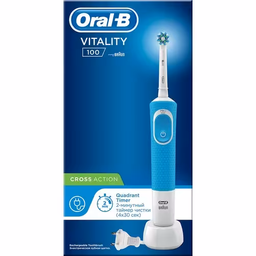 مسواک برقی اورال بی مدل ویتالیتی VITALITY 100 CROSS ACTION آبی | فروشگاه ارس ترک