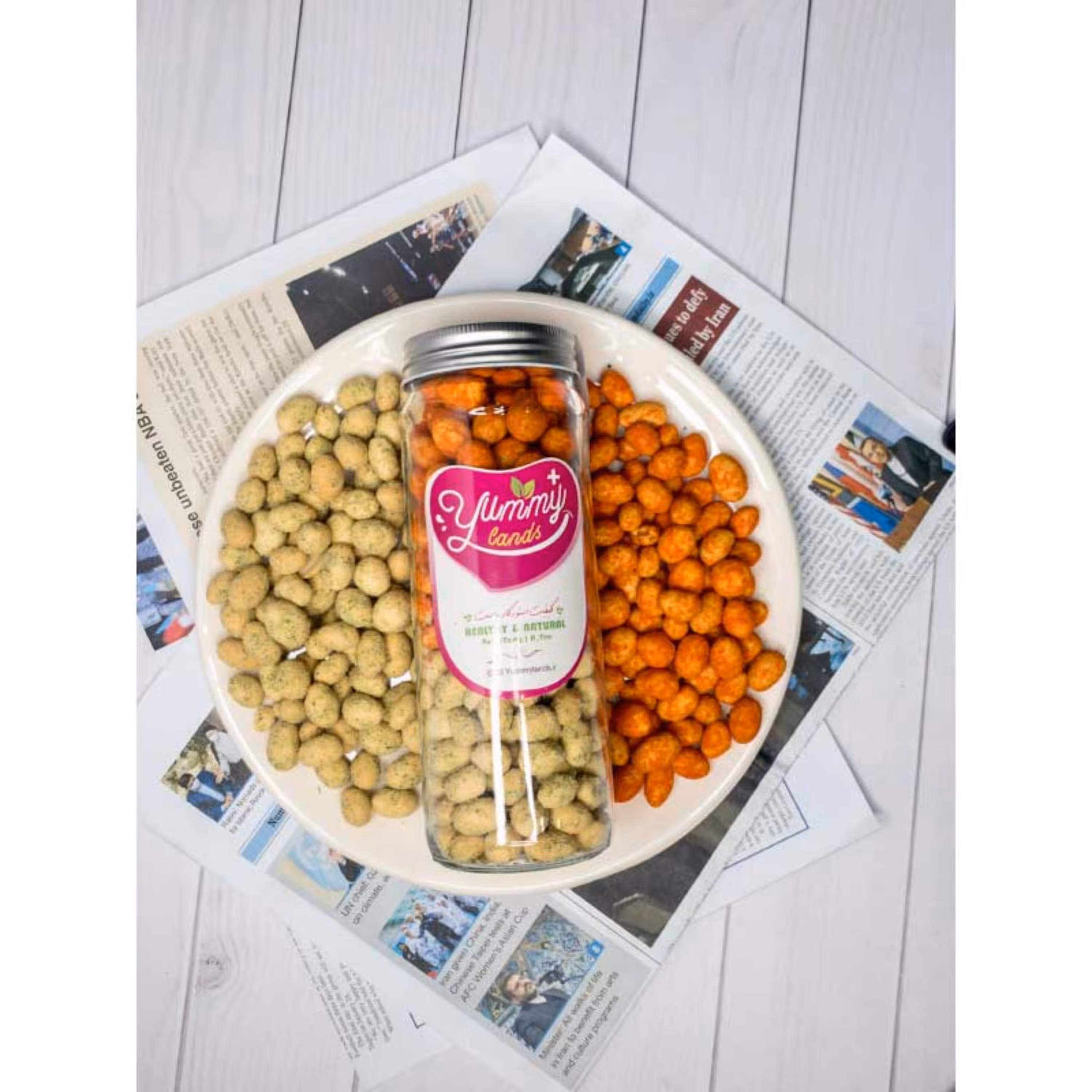 بادام زمینی روکش دار سرکه نمکی