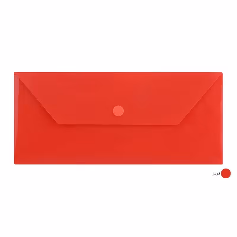 پوشه دکمه دار پاپکو کد 104M قرمز