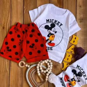 ست تیشرت شورتک میکی اسپورت