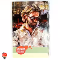 دفتر مشق 100 برگ رحلی سیمی جلد سخت طرح جنتلمن آونگ