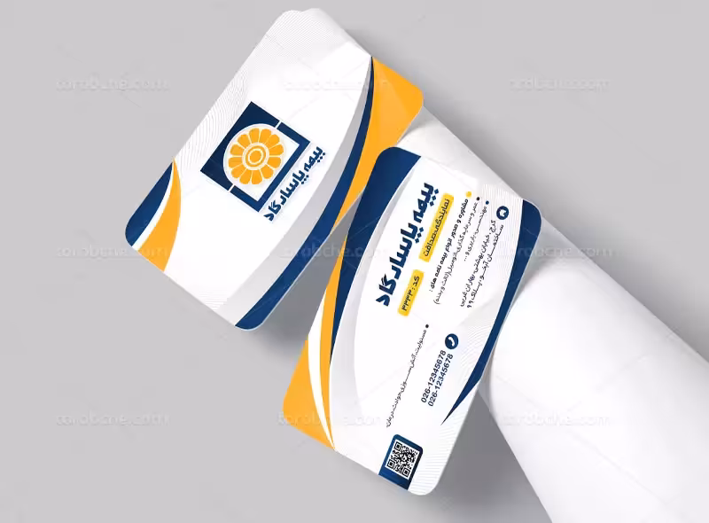 کارت ویزیت نمایندگی بیمه | گرافیک با طعم تربچه