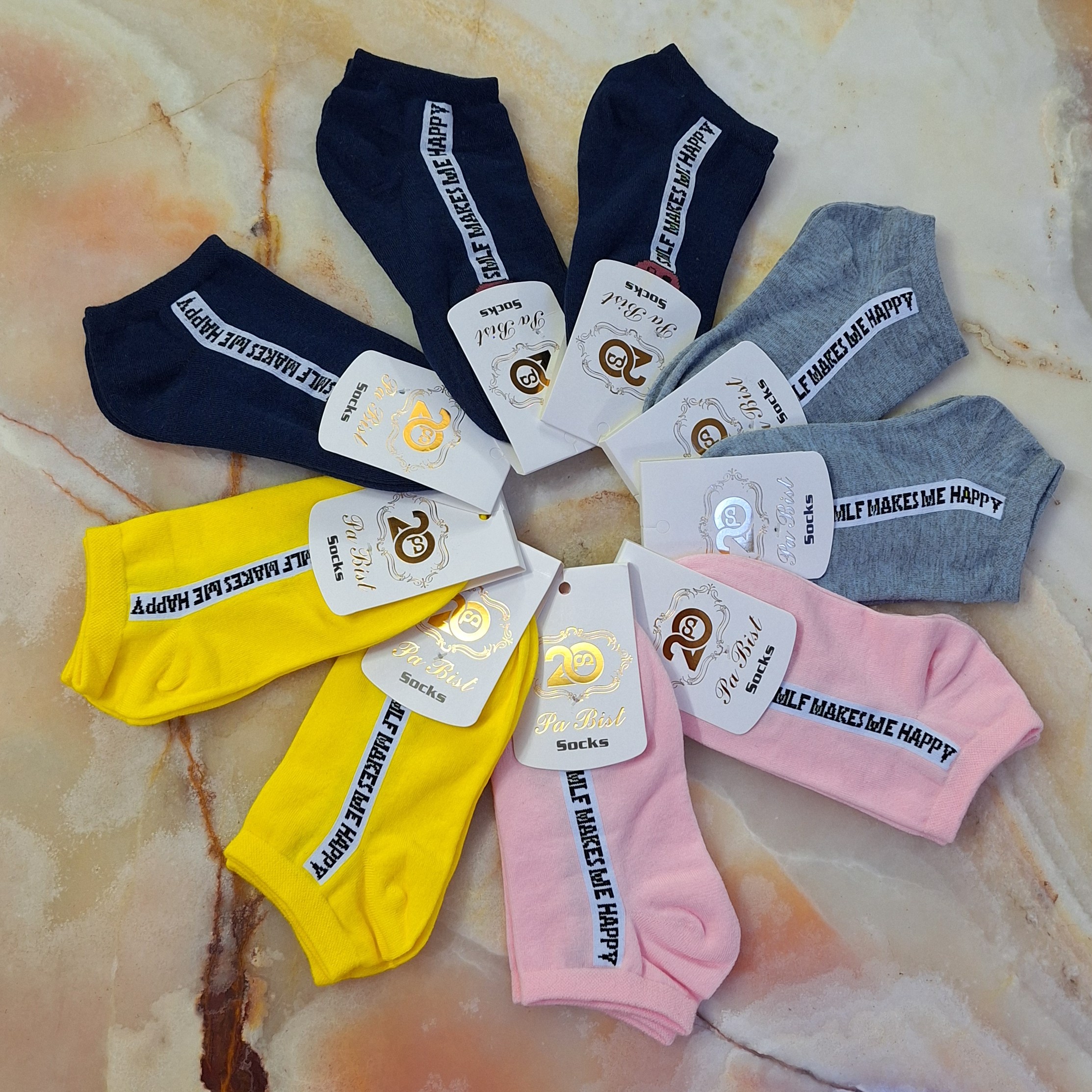 جوراب زنانه دخترانه و پسرانه اسپرت اسپورت ساده استیکری جنس عالی