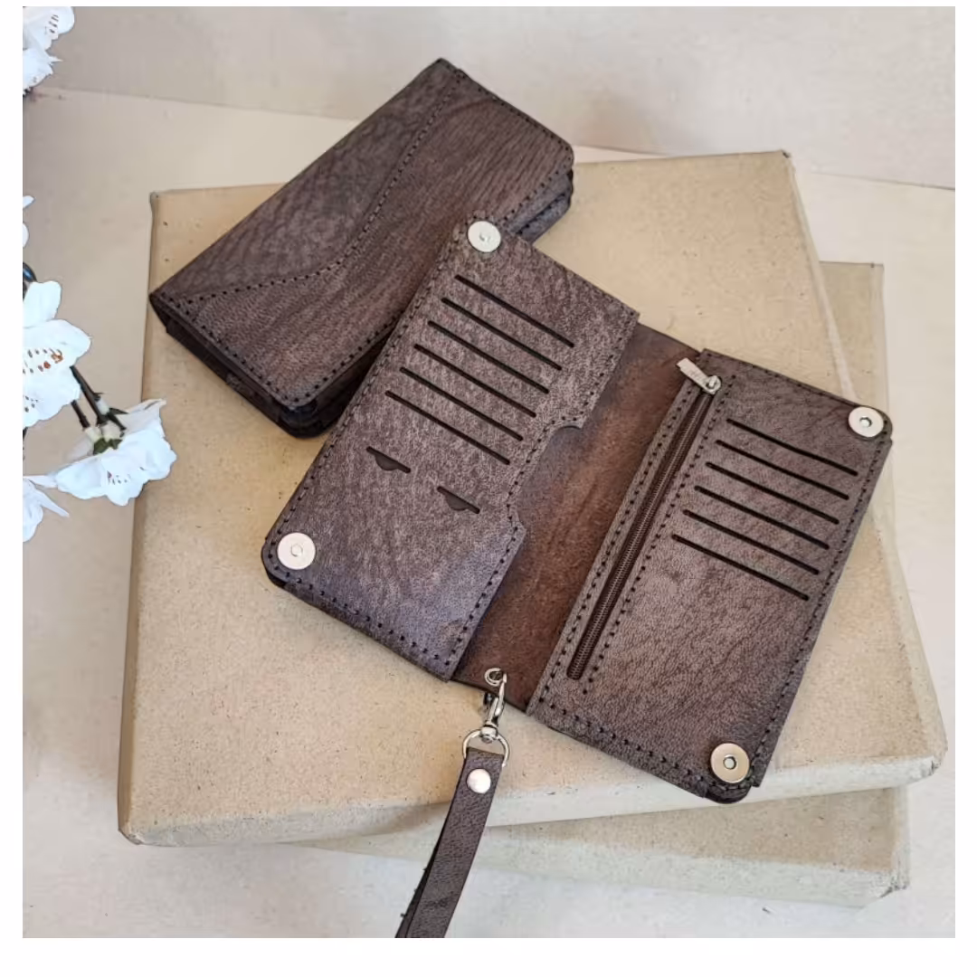 کیف پول چرم هورس بزی درجه یک ارسال رایگان 