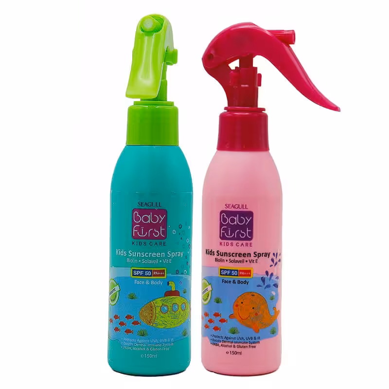 اسپری ضدآفتاب کودکان SPF 50 بیبی فرست baby first سی گل 150 میلی لیتر

