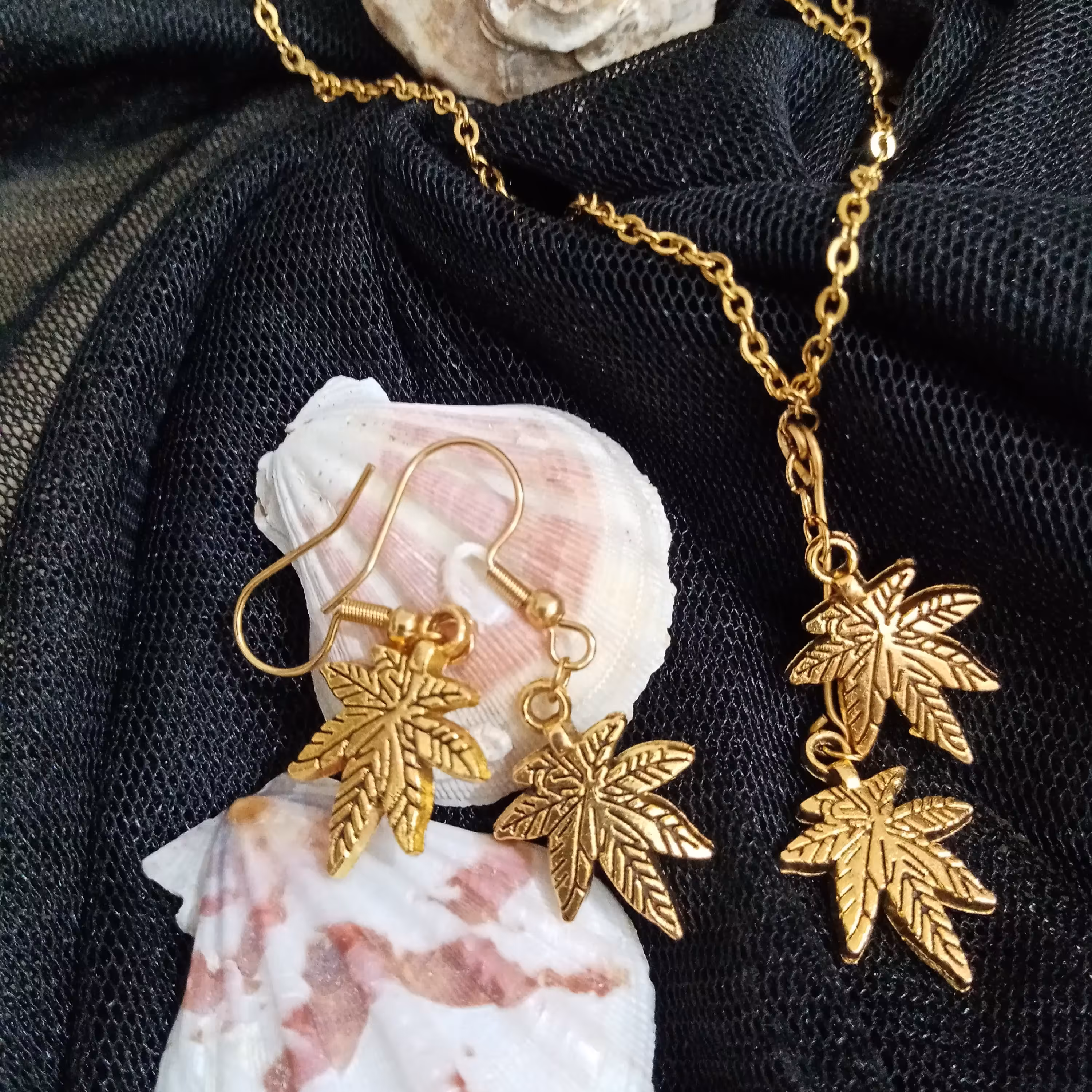 نیم ست استیله طرح برگ