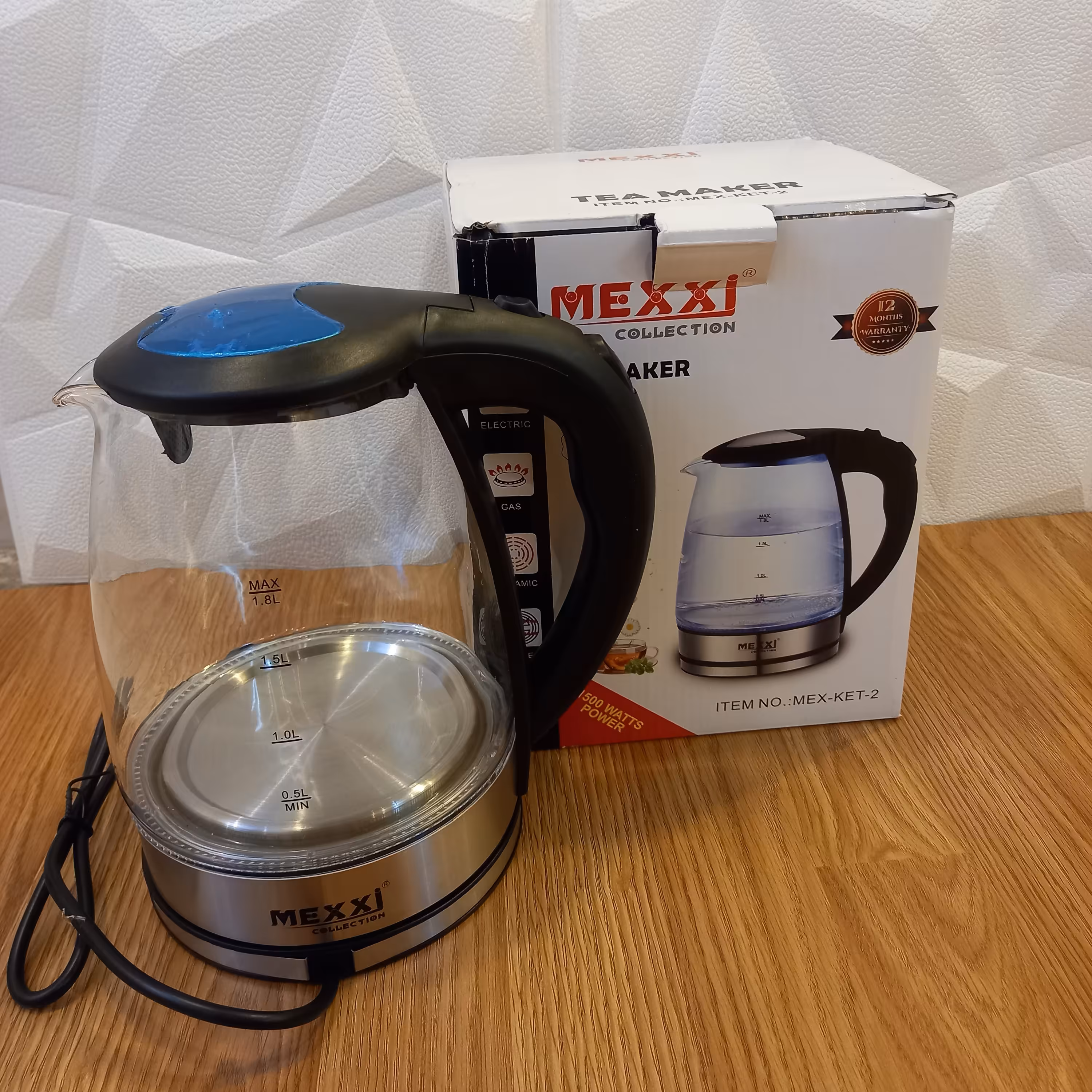 کتری برقی شیشه ای مکسی