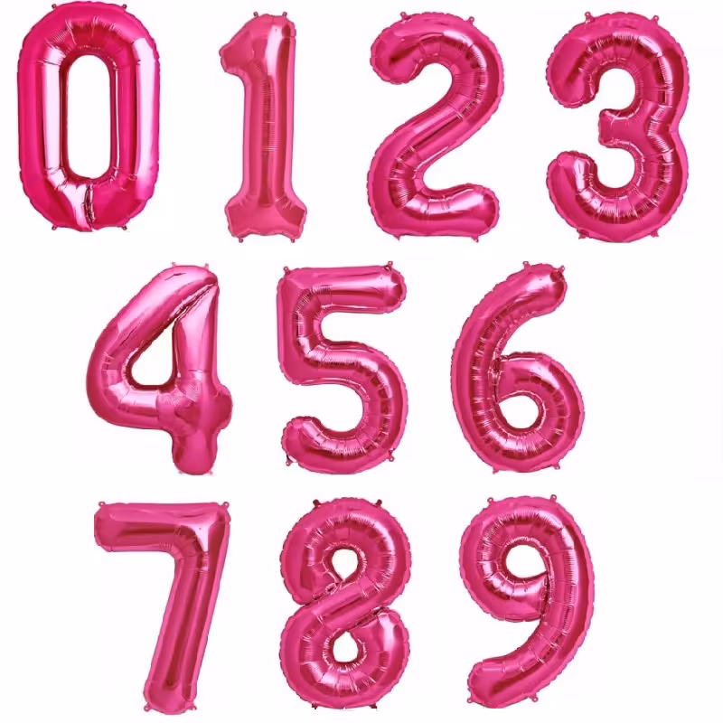 بادکنک فویلی عدد سرخ آبی خارجی