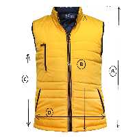 پافر مردانه رنگ زرد سایز Lتا3XL مطابق جدول سایز