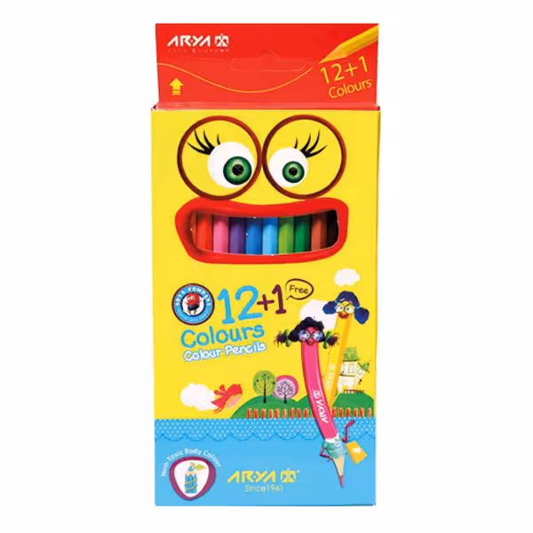 مداد رنگی 12+1 رنگ آریا مدل 3016