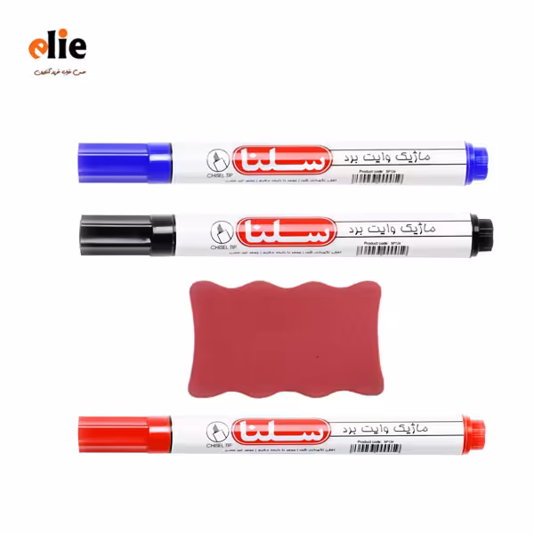 ست ماژیک وایت برد و تخته پاکن سلنا