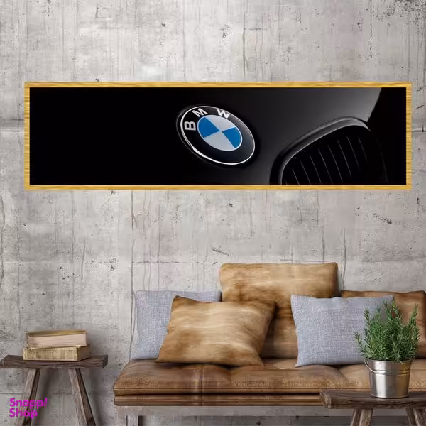 تابلو بکلیت طرح لوگو بی ام دبلیو BMW مدل کشیده T-7840