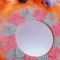  آینه  مکرومه  مخصوص دخترای صورتی پسند