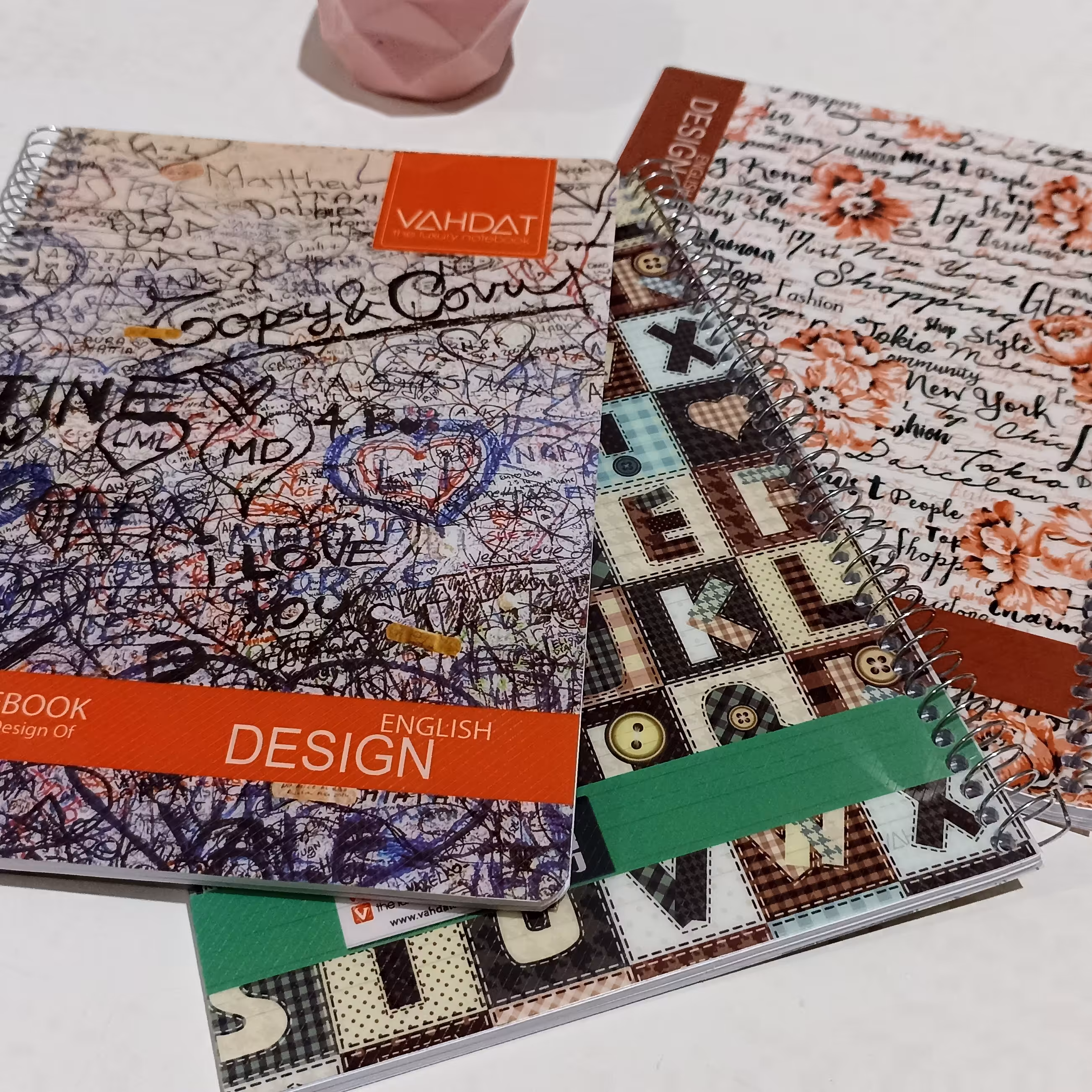 دفتر زبان سه خط سیمی80برگ 